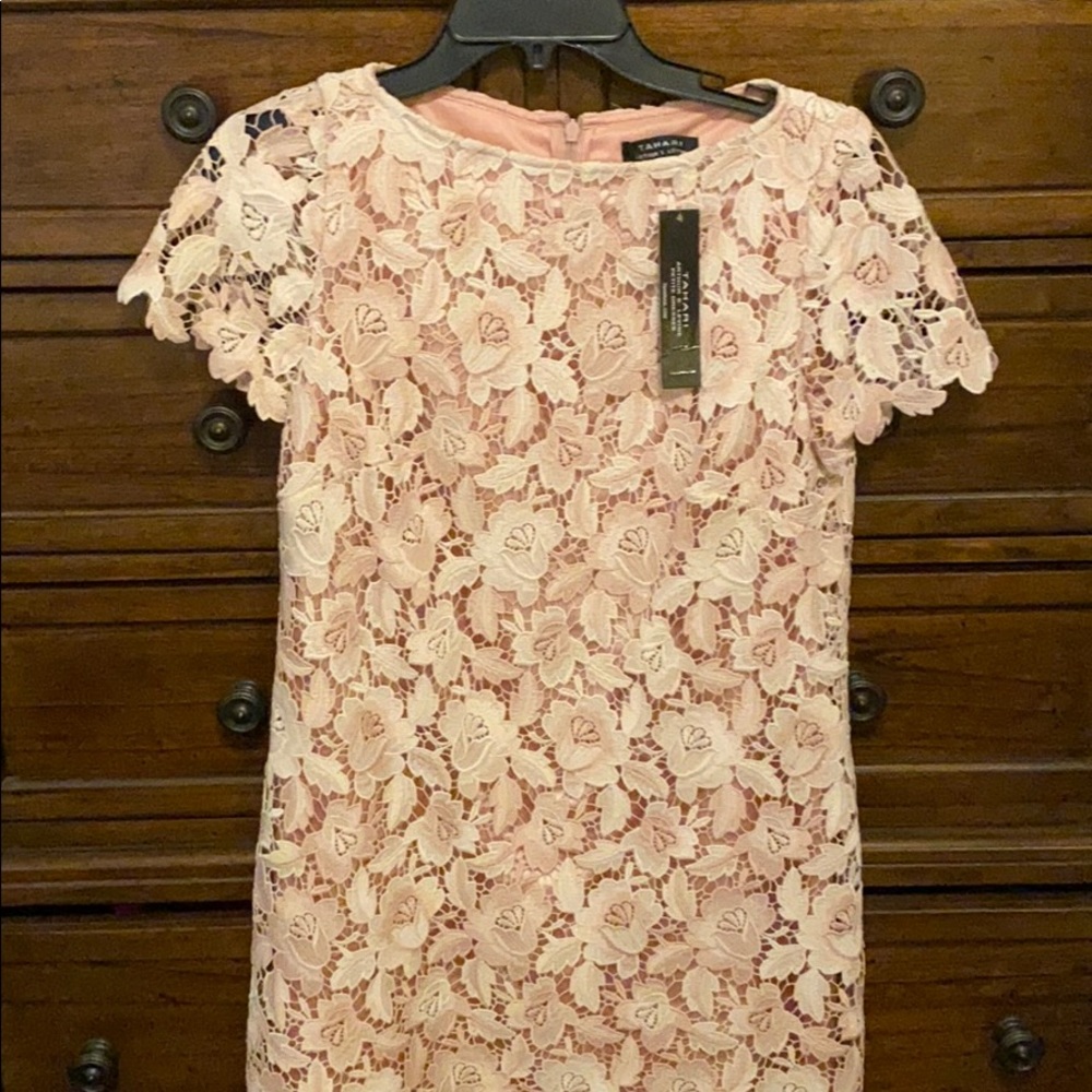 Tahari ivory blush petite 2P dress